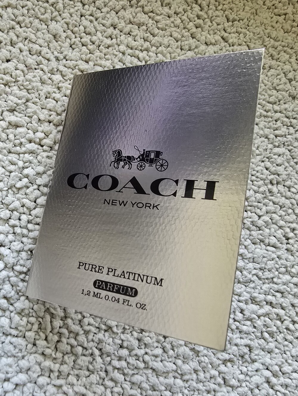 COACH NEW YORK PURE PLATINUM PARFUM Sample